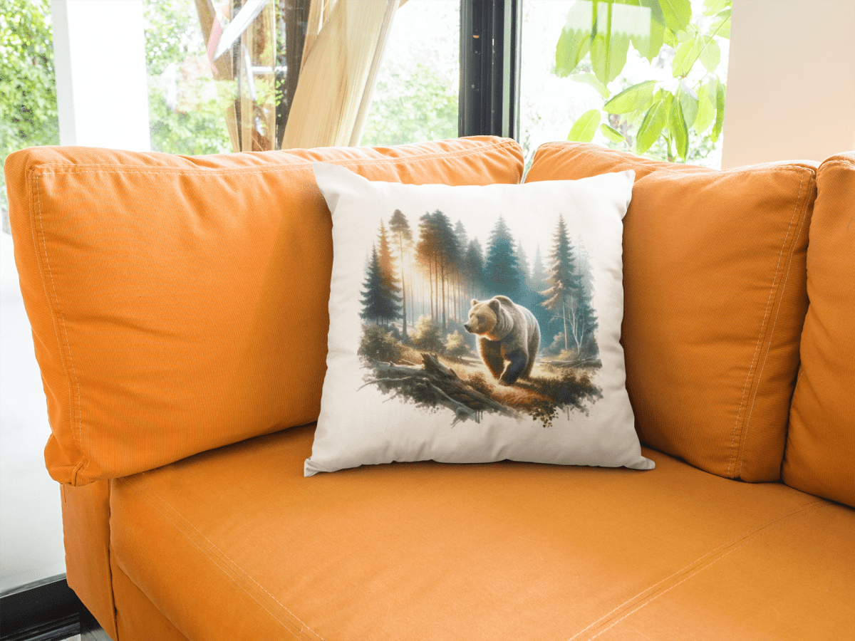 Kissenbezug mit Bär Motiv ohne Füllung 40x40 - BCS Design