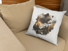Kissenbezug mit Bär Motiv ohne Füllung 40x40 - BCS Design