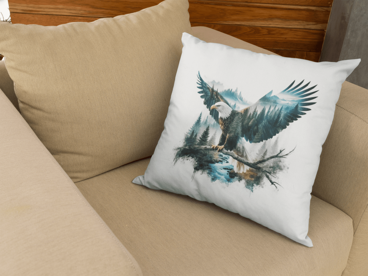Kissenbezug mit majestätischem Adler Motiv ohne Füllung 40x40 - BCS Design