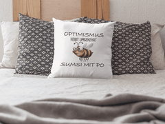 Kissenbezug mit Sumsi Motiv und Lustigen Spruch ohne Füllung 40x40 - BCS Design
