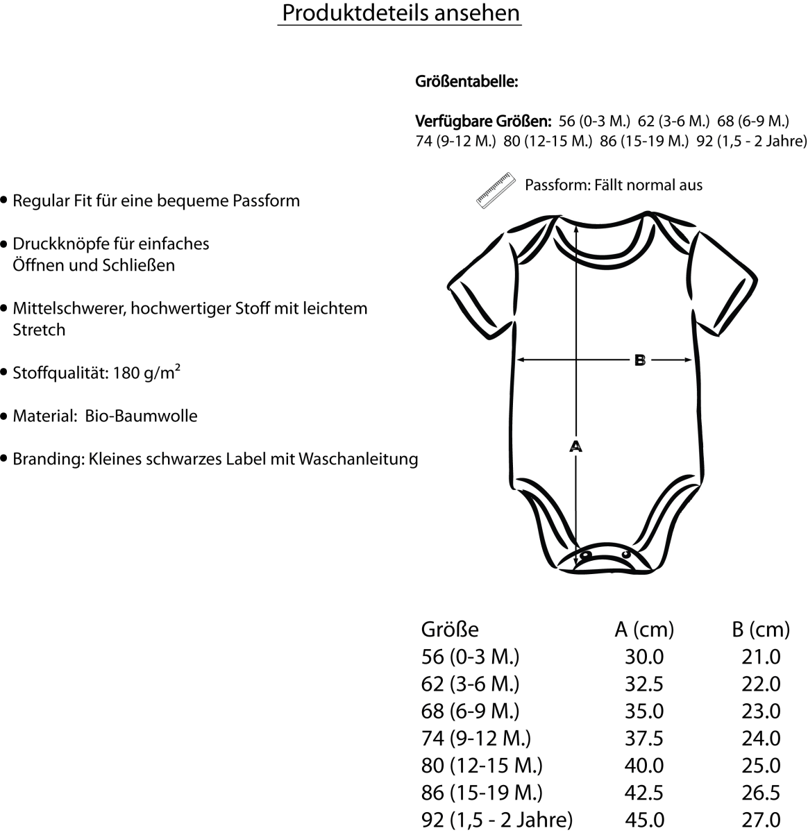 Kurzarmbody Eigenes Design - BCS Design